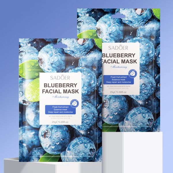 SADOER Fabric lifting face mask with blueberry extract Blueberry Facial Mask
